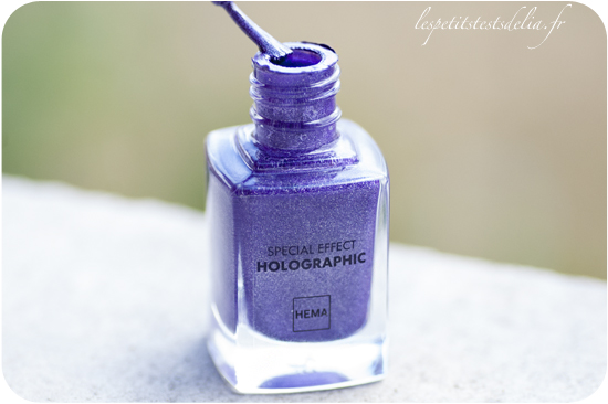 vernis holographique Hema purple 55