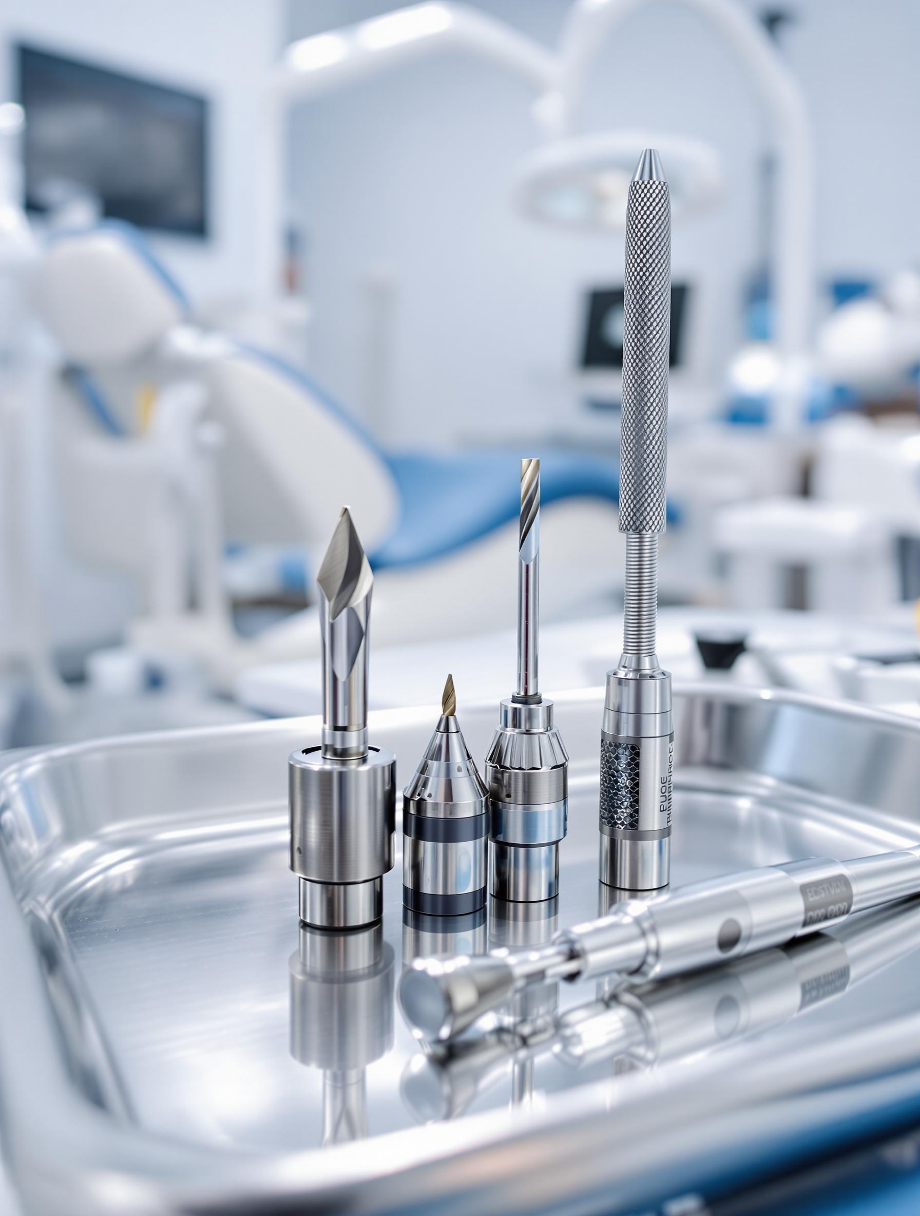Outils de dentiste : fraise diamant, apex-locateur
