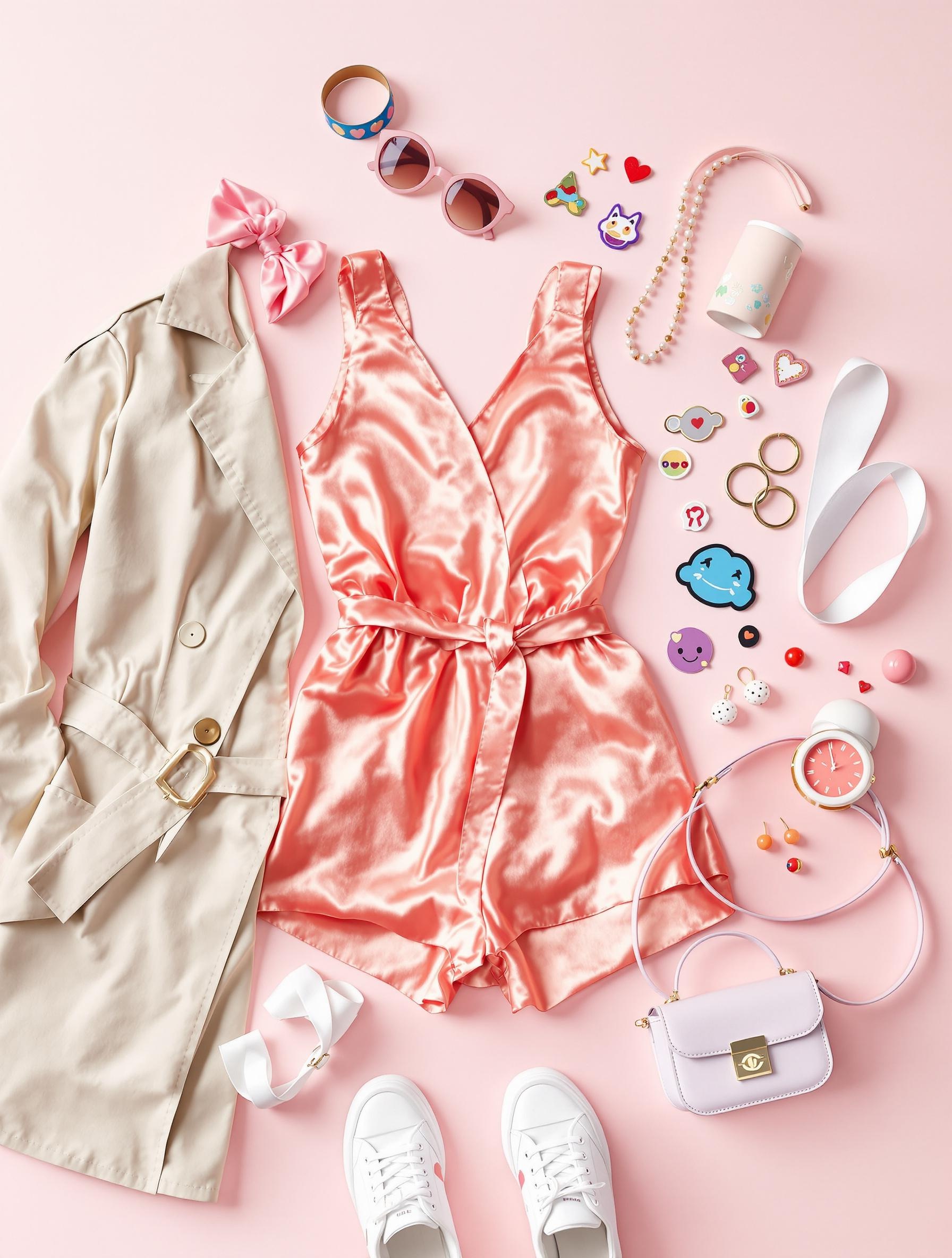 Checklist mode anniversaire combi-short satin accessoires DIY