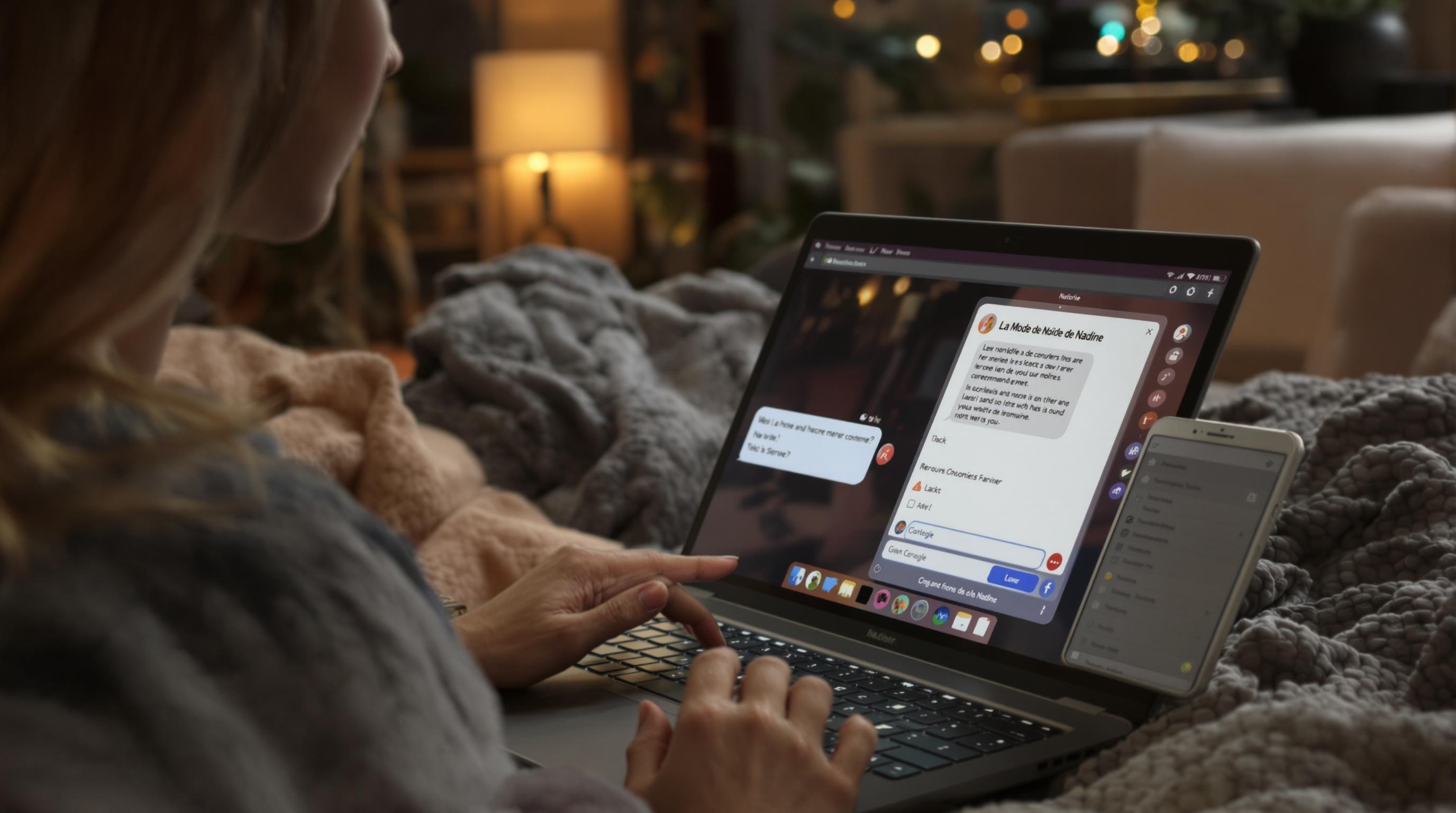 Cliente contactant le service après-vente rapide de La Mode de Nadine