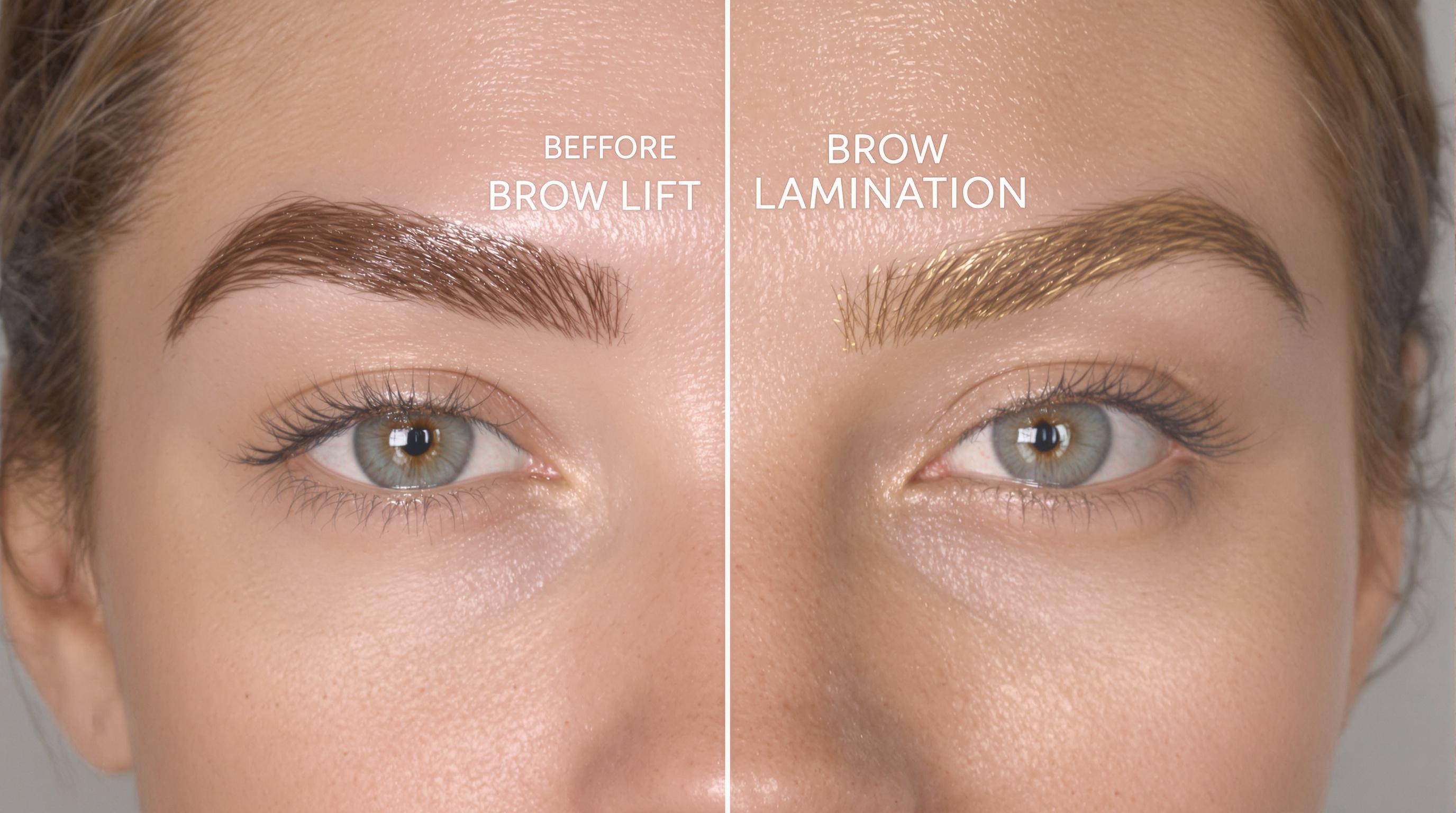 comparatif graphique sourcils brow lift lamination texture