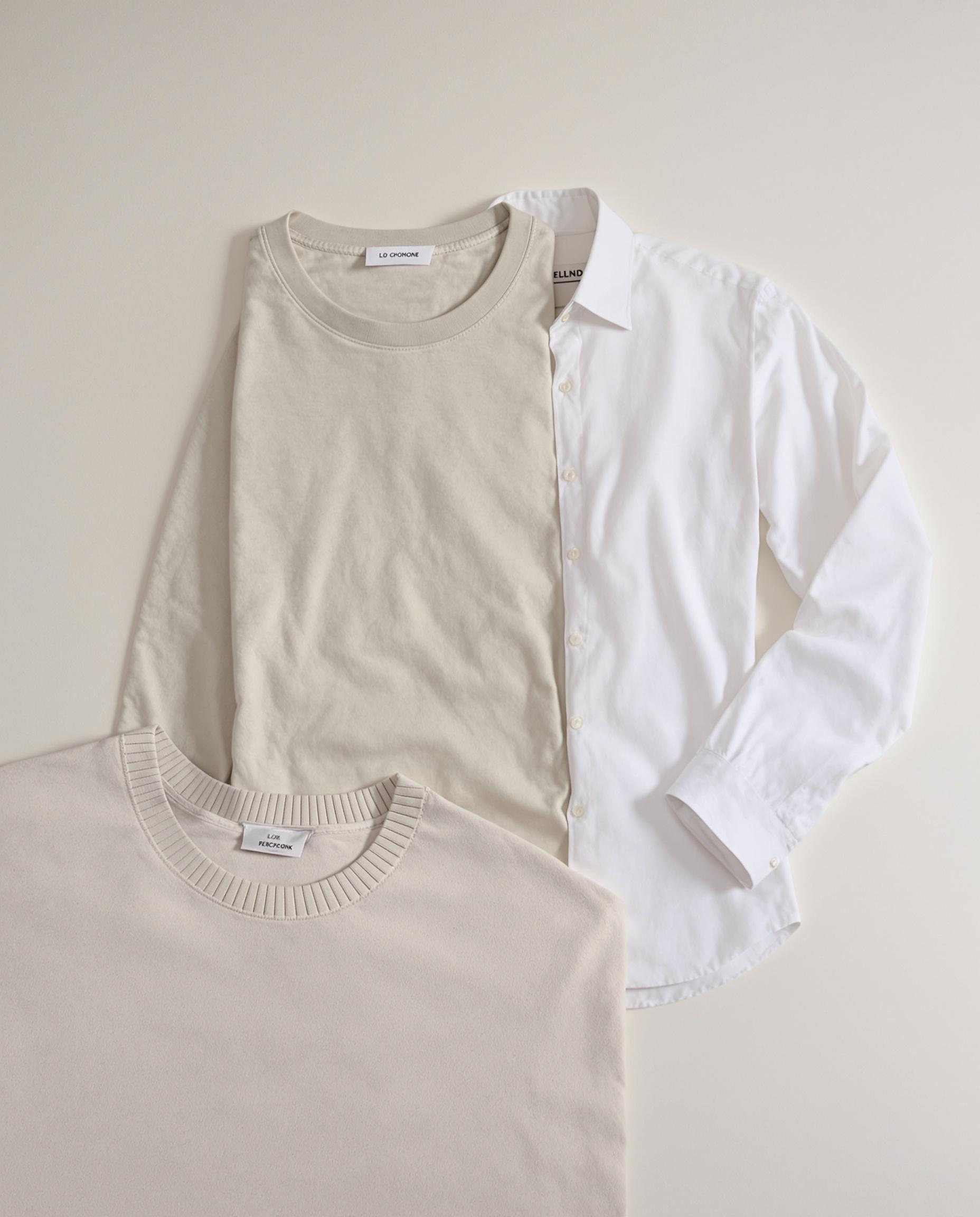 Comparatif t-shirt manches longues vs chemise légère sous pull fin