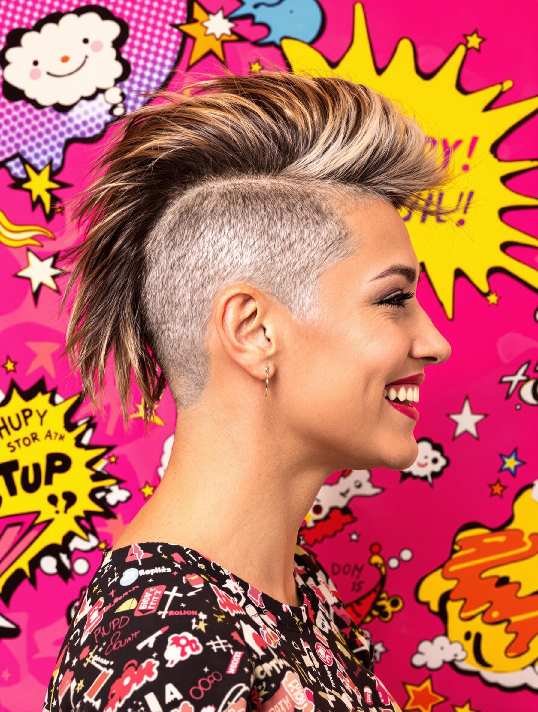 Under cut et side cut pour femme, contraste et style affirmé