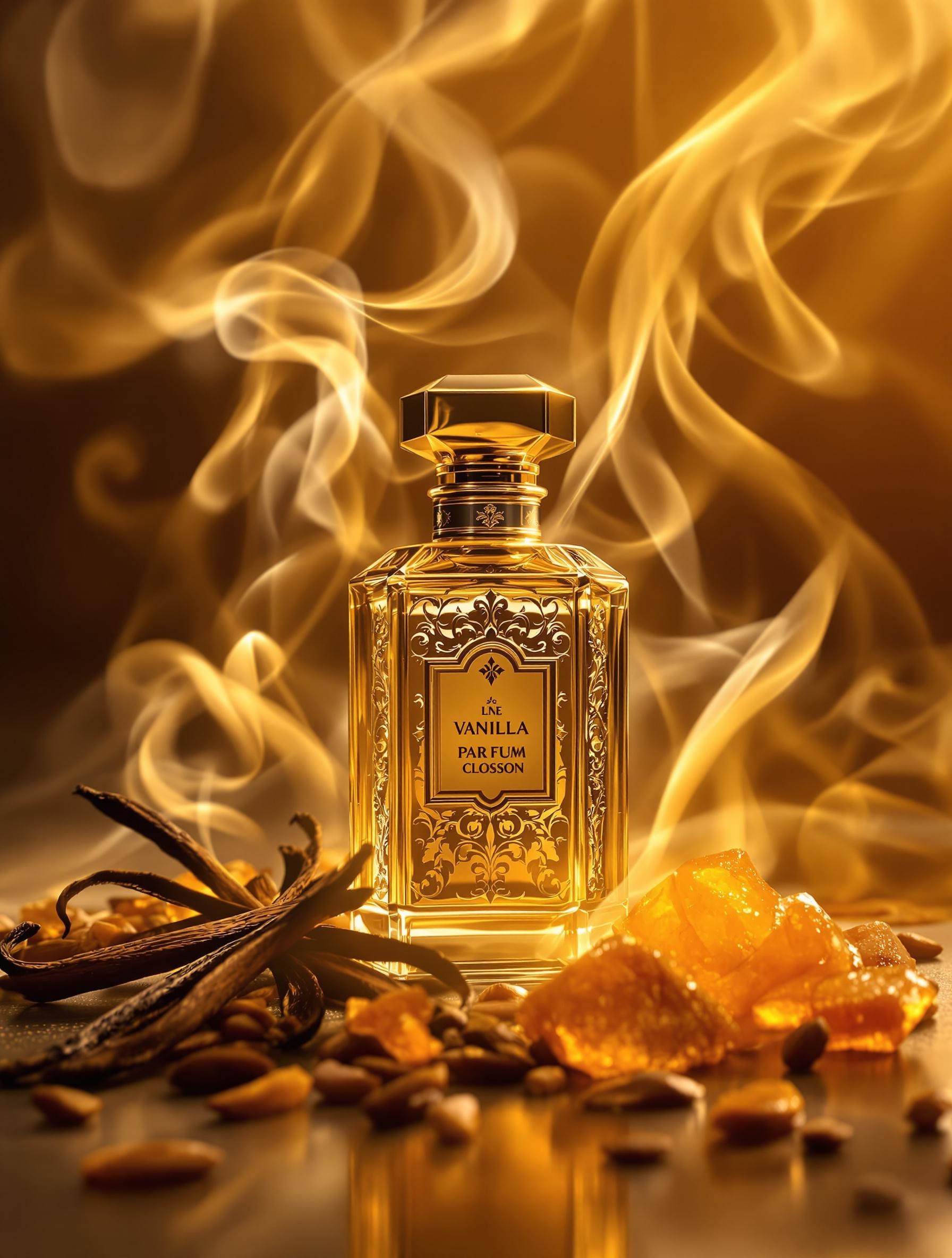 Parfum oriental avec des notes de vanille, ambre et patchouli