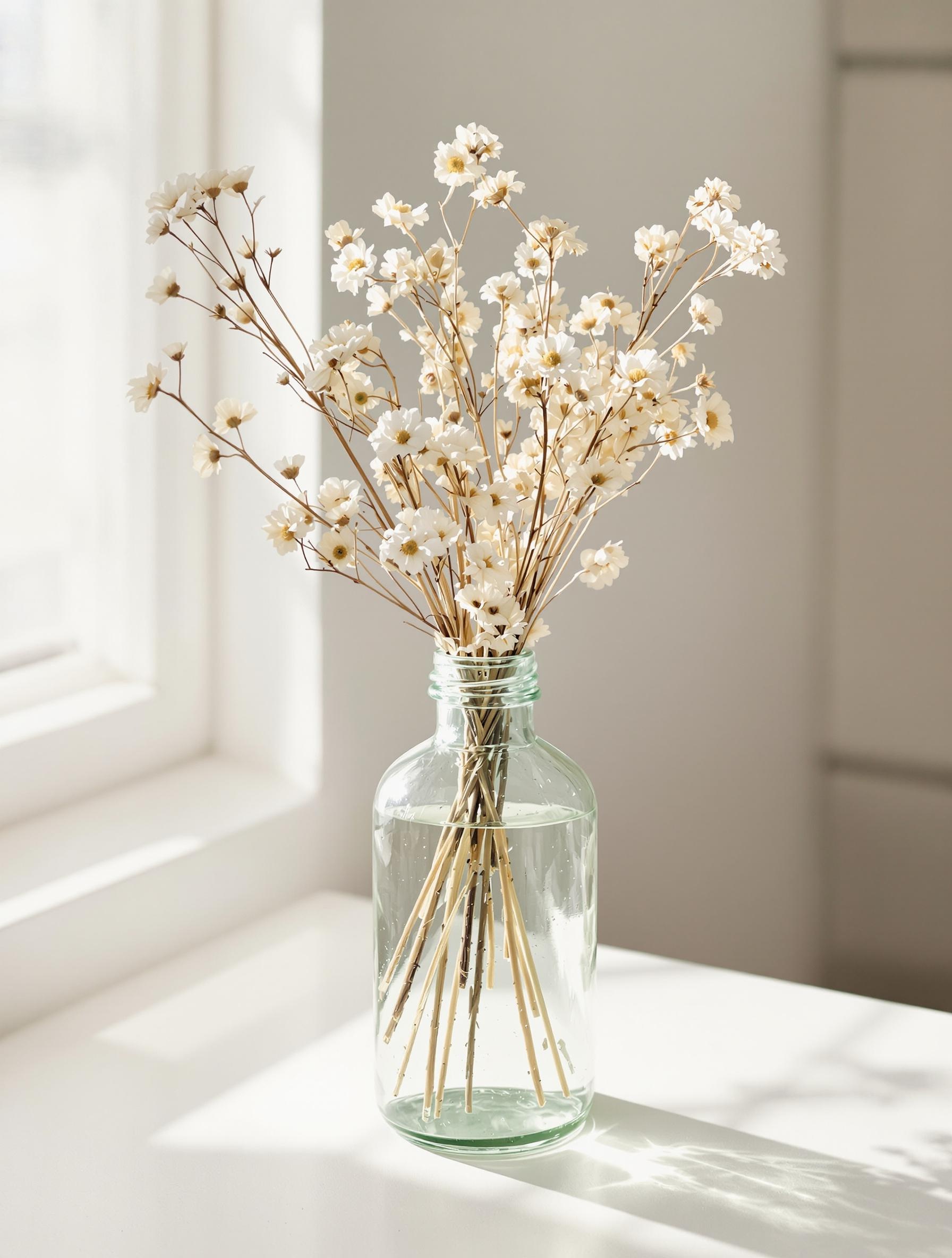 Flacon cosmétique recyclé transformé en mini-vase DIY