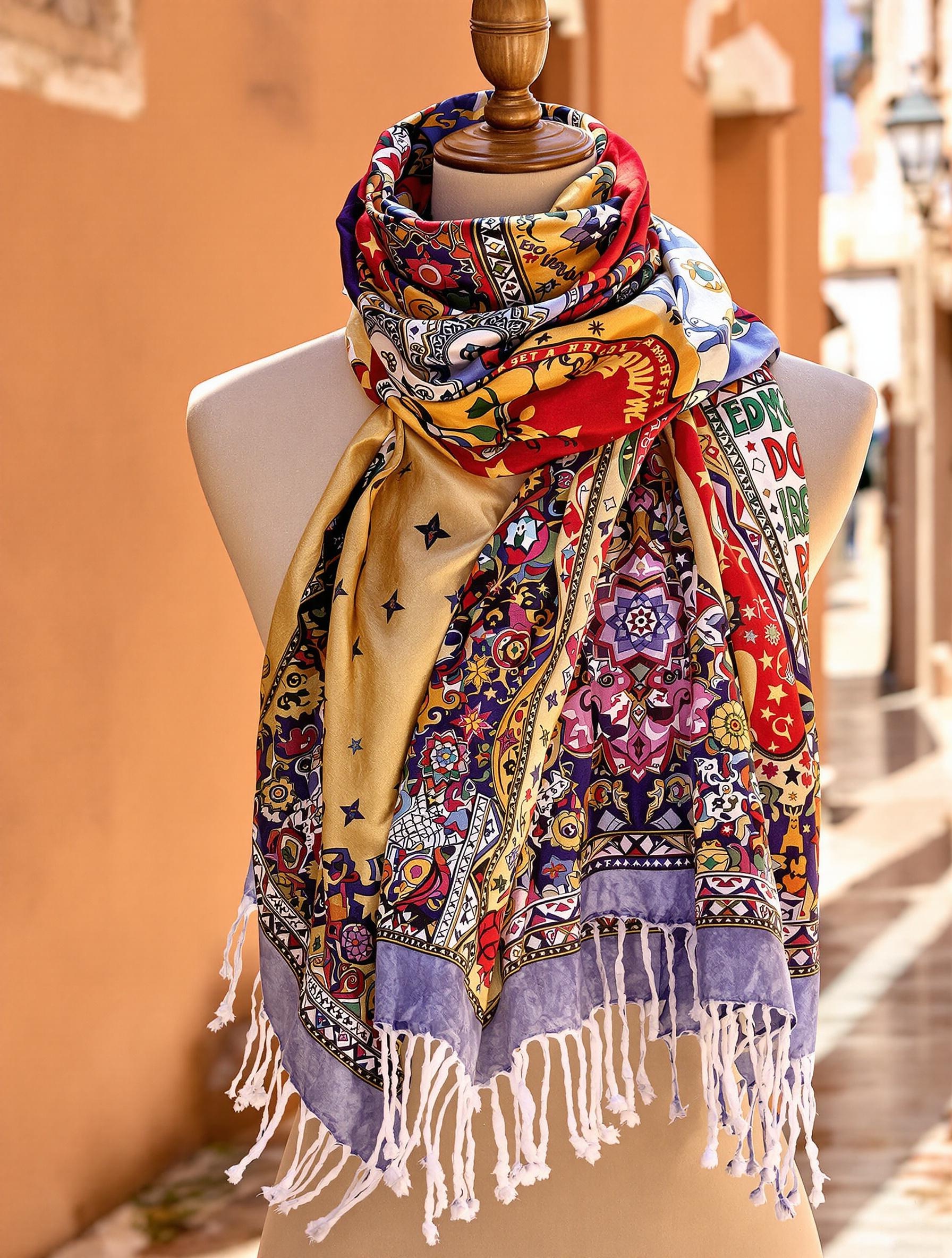 Foulards marocains noués sur les épaules