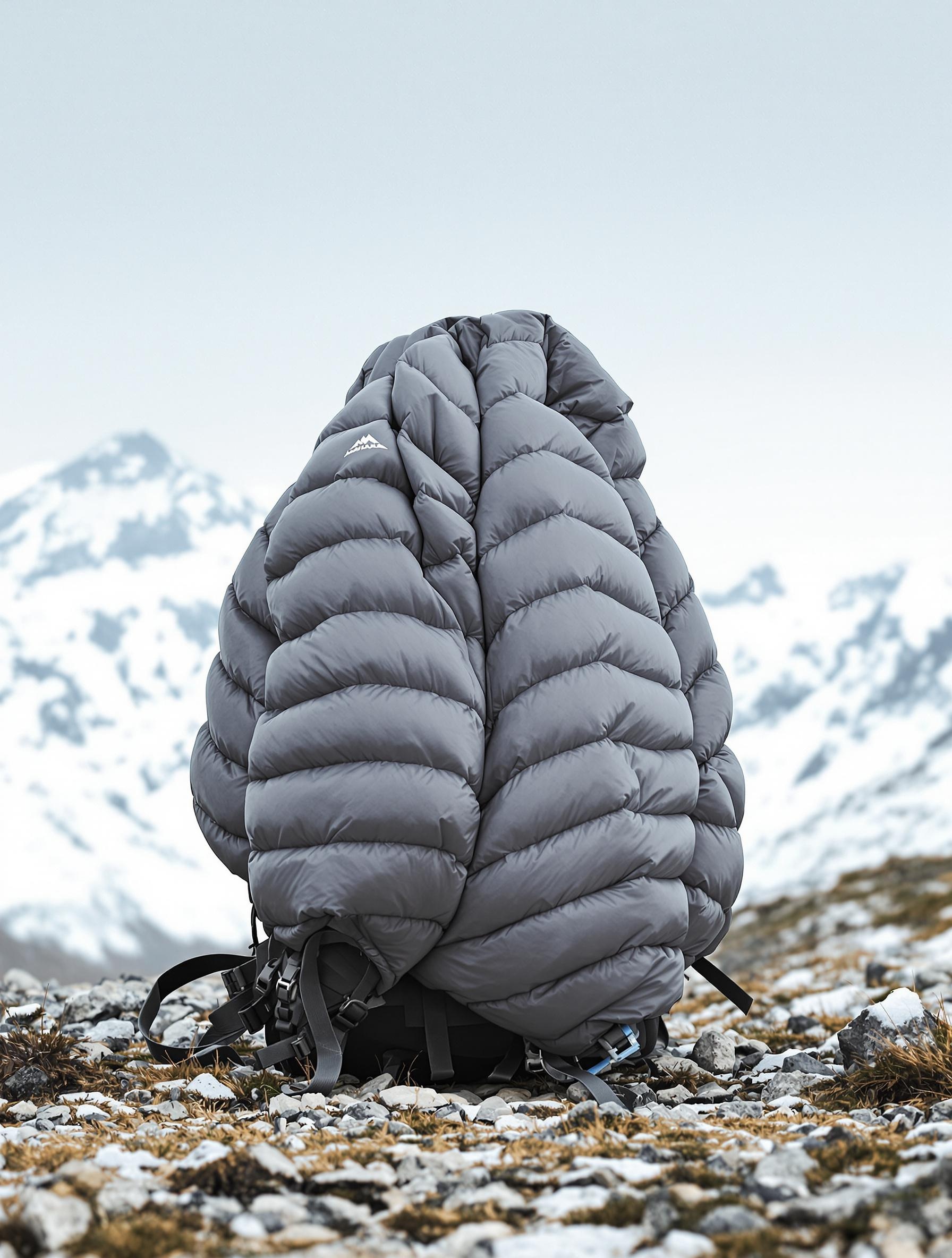Doudoune technique ultra-légère pour randonnée sur sac à dos alpin