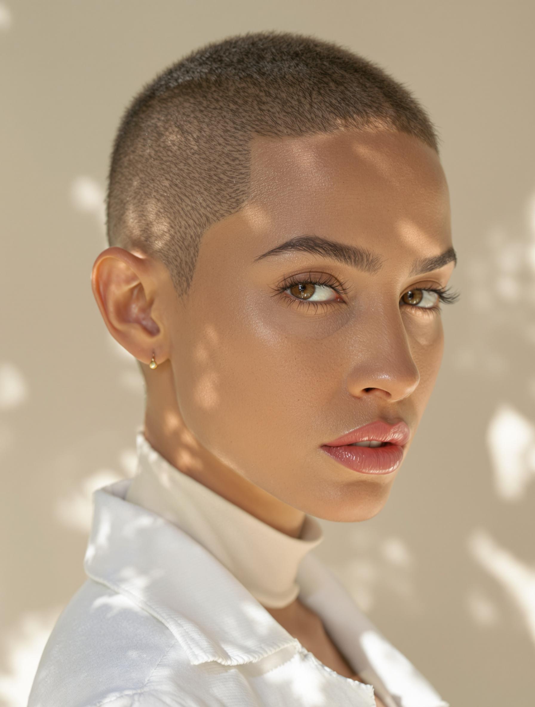 Pixie ultra-court avec tempes rasées, tendance printemps-été 2025