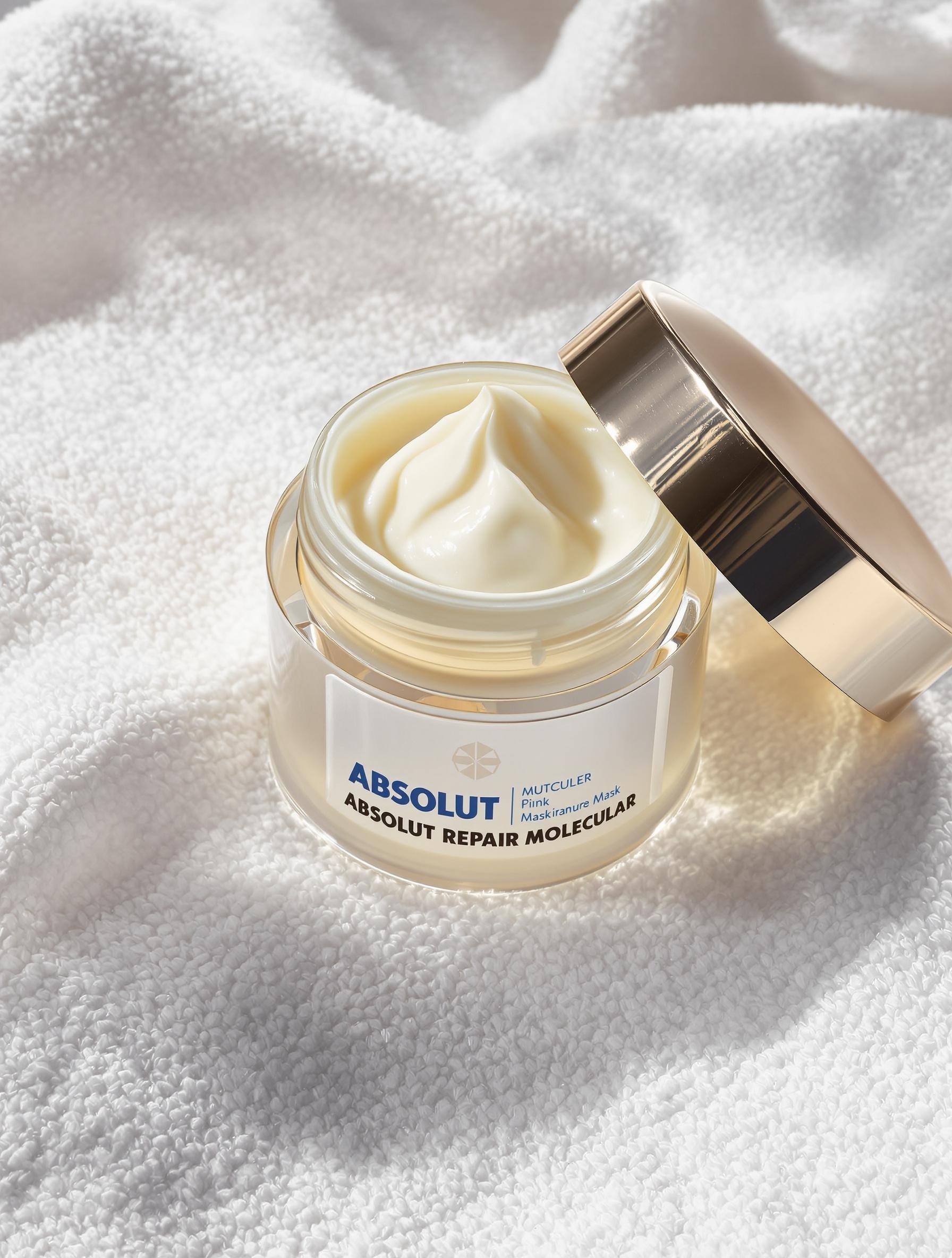 Pot ouvert de masque Absolut Repair Molecular avec texture visible