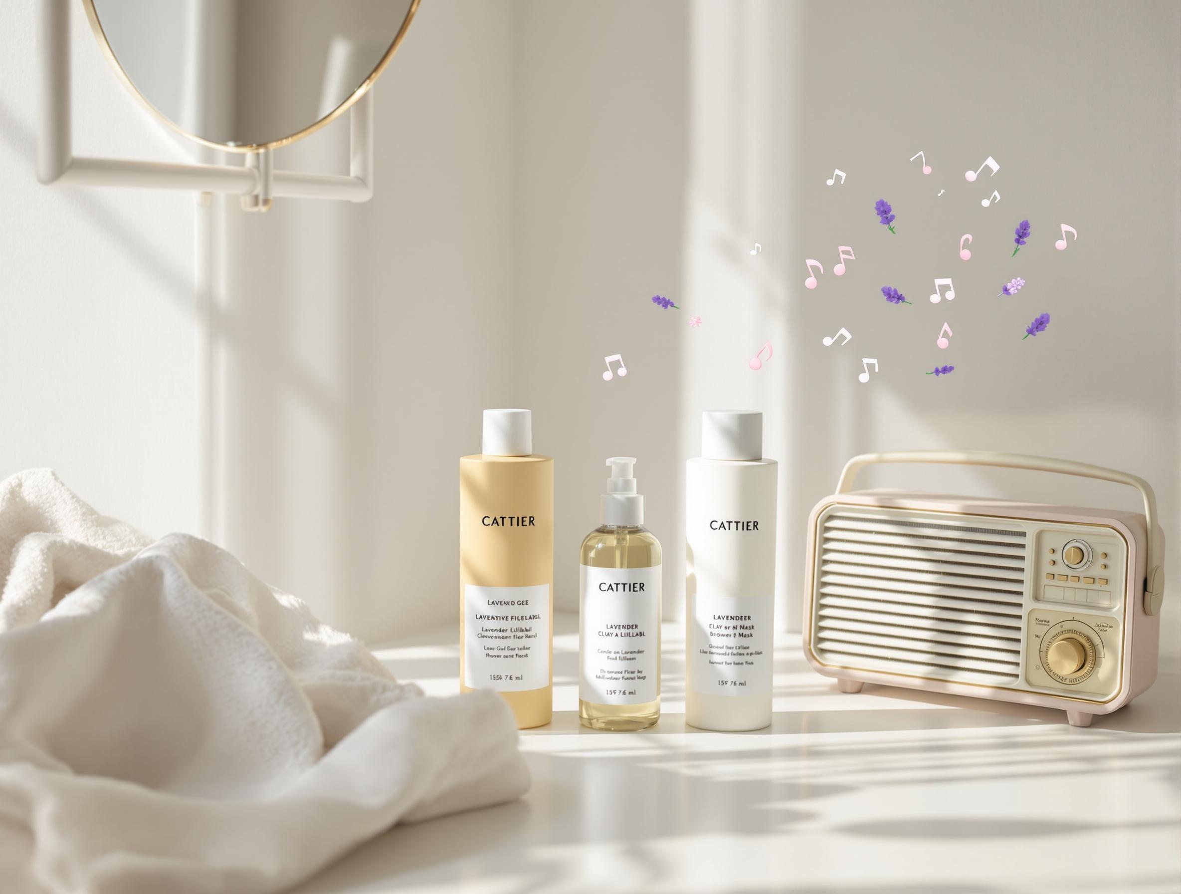 Routine beauté Cattier avec masque d'argile et gel douche