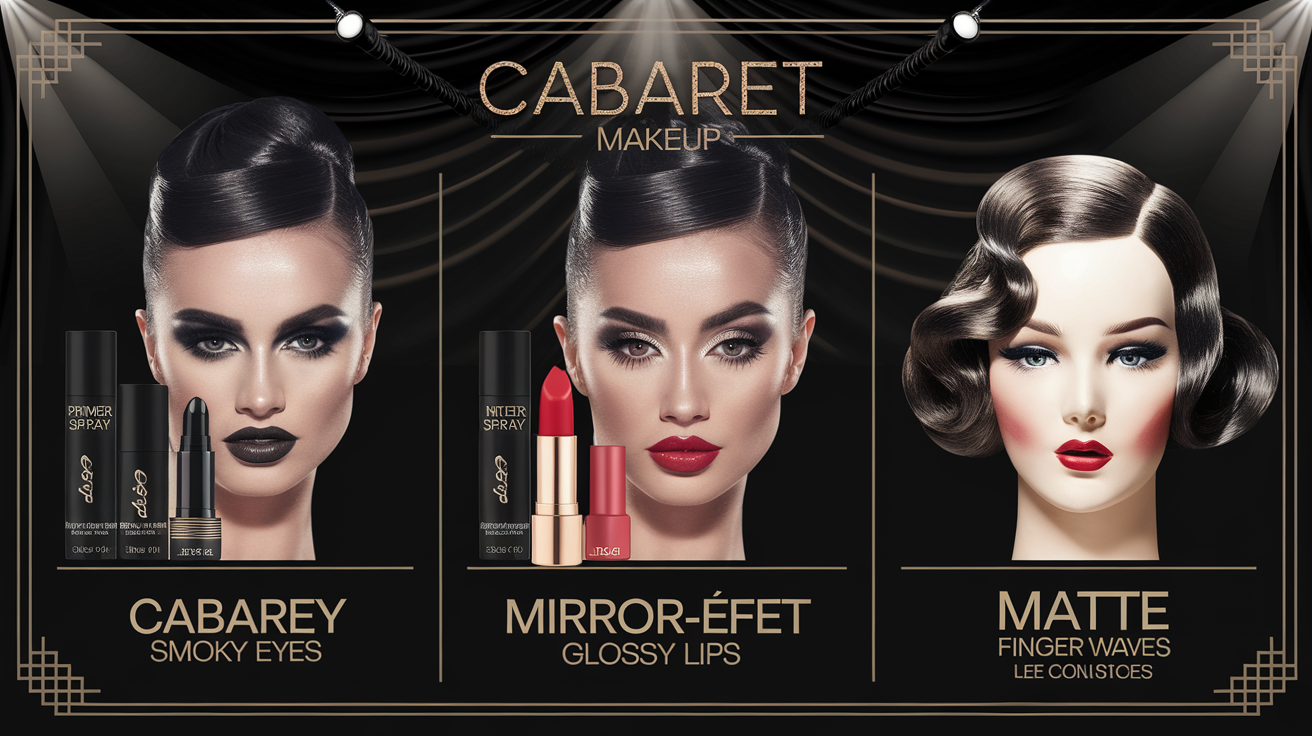 Comparatif des looks maquillage cabaret et des coiffures glamour professionnelles